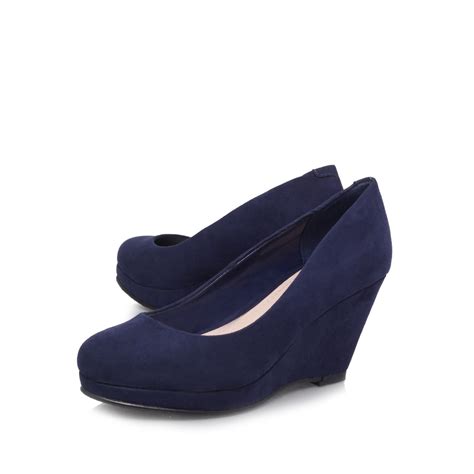 Navy Blue Wedge Heels | Fs Heel