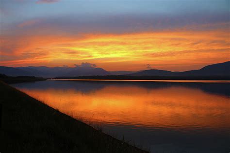 Sunset at the Ashokan Reservoir Photograph by Karin Wolf - Fine Art America