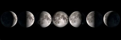 Moon Phases Collage Stock Photo - Image: 47768123