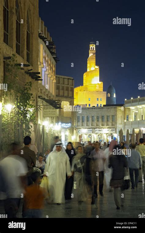 Souq Waqif at night in Doha Qatar Stock Photo - Alamy