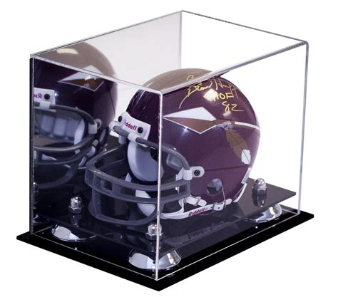 Deluxe Acrylic Mini Football Helmet Display Case with Metal Risers ...