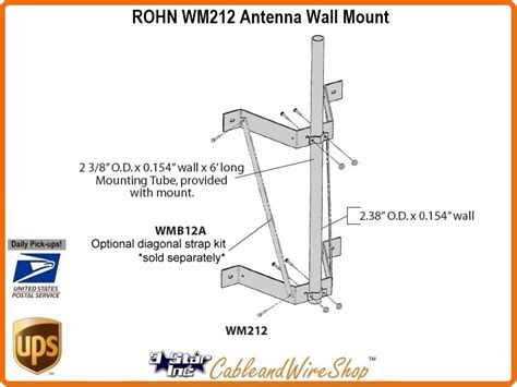 ROHN Heavy Duty Antenna Wall Mount WM212 No Pipe | 3 Star Incorporated