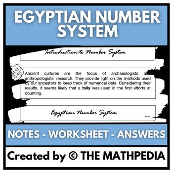 The Egyptian Number System by The Mathpedia | TPT