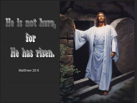 He is Risen Matthew 28:6 Bible Verse | Jesus Resurrection Easter Day ...