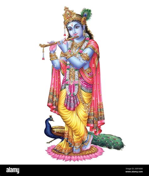 Indian God Lord Krishna High Resolution Illustration Stock Photo - Alamy