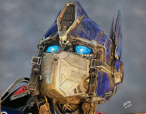 Optimus Prime TF Bumblebee/reprint/hand Drawn/color Pencil. - Etsy UK