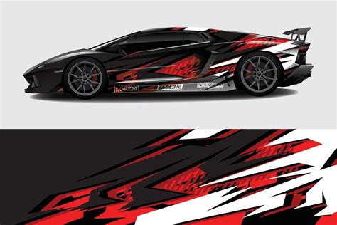 Car wrap graphic racing abstract background for wrap and vinyl sticker ...