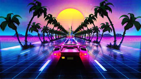 1920x1080 Lamborghini Countach Outrun Retrowave Laptop Full HD 1080P ...