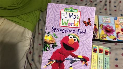 Sesame Street Elmo World Vhs Lot