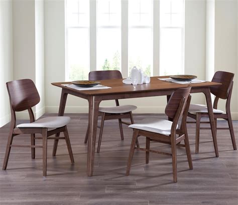 New Classic Oscar 445165130 5-Piece Mid Century Modern Dining Set with ...