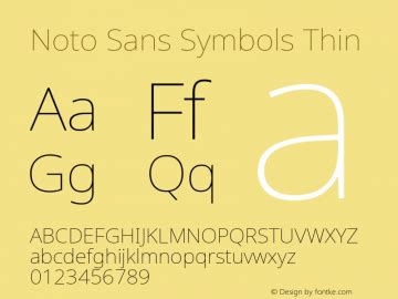 Noto Sans Symbols Font,Noto Sans Symbols Thin Font,NotoSansSymbols-Thin ...