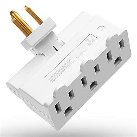 Snapklik.com : 3 Outlet Wall Adapter, Fosmon ETL Listed 3-Prong Swivel ...