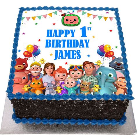 Cocomelon Theme Birthday Party Cake