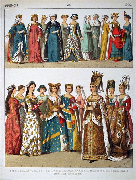 1300, French. - 048 - Costumes of All Nations (1882) - Category ...