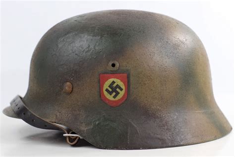 WW2 SS M35 NORMANDY CAMO GERMAN COMBAT HELMET