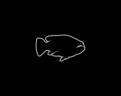 grouper outline vector silhouette 11542540 Vector Art at Vecteezy