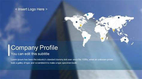 the company profile page is displayed in front of a blue sky with ...