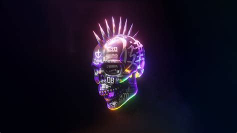 Neon Dark Skull 4k Wallpaper, HD Artist 4K Wallpapers, Images and ...