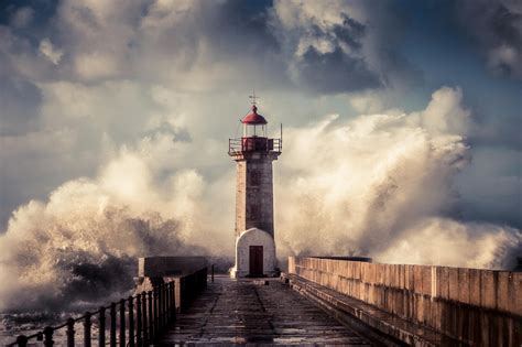 cloud, Lighthouse, Natural, Ocean, Photography, Pier, Sea, Storm ...