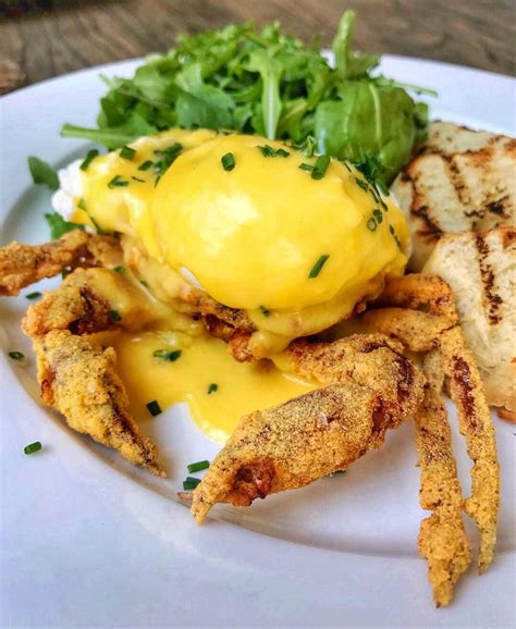 : Soft Shell Crab Benedict with Spicy-Meyer Hollandaise Sauce ...