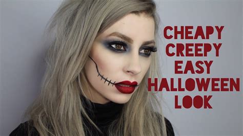 CHEAPY CREEPY | Super Quick & Easy Drugstore Halloween Makeup Look ...