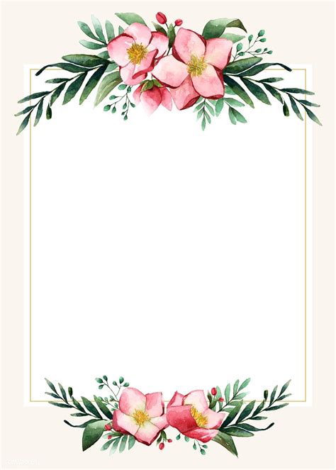 Flowers invitation card template vector | premium image by rawpixel.com ...