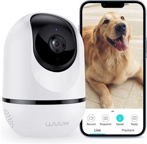 WUUK 4MP Indoor Security Camera, Pan Tilt Cam for Baby Monitor, Wi-Fi ...