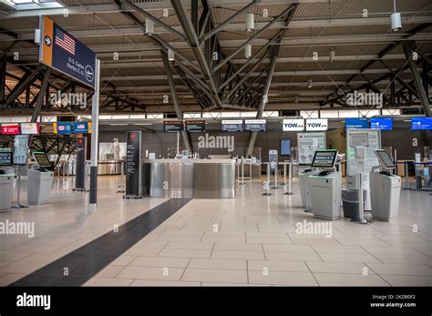 Ottawa, Ontario - October 21, 2022: Interior of the departures level ...