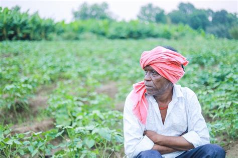 Premium Photo | Indian poor farmer in farm sad farmer loss of farmer