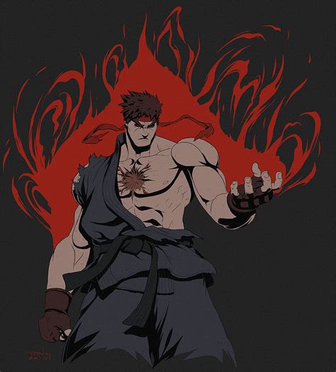 Evil Ryu T-Shirt by Tongman on DeviantArt