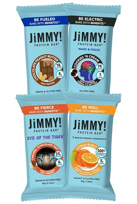 Amazon.com : JiMMY! Protein Bar, Variety Pack, 12 Count - Contains ...