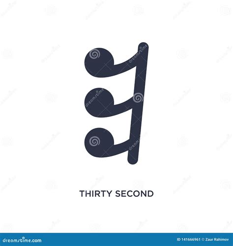 Thirty Second Note Rest Icon on White Background. Simple Element ...