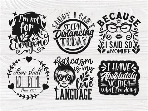 Sarcastic SVG Bundle Funny Quote Svg Mom Svg - Etsy Finland