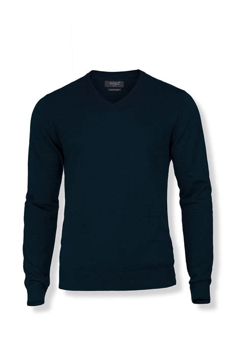 Ashbury V Neck Knit Pullover Embroidered Workwear UK