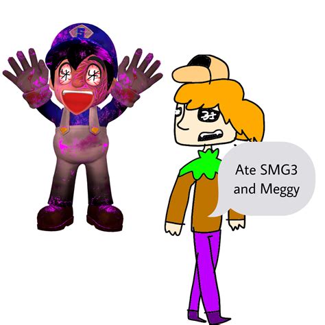 Insane SMG4 scared SMG31 cuz he ate SMG3 and Meggy by Noe3210 on DeviantArt