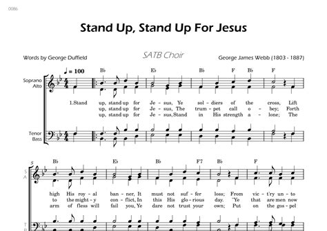 Stand Up, Stand Up For Jesus - SATB Choir - W/Chords (arr. César ...