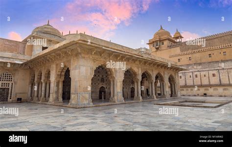 Amer Fort Jaipur architecture Sheesh Mahal with viewof royal palace ...