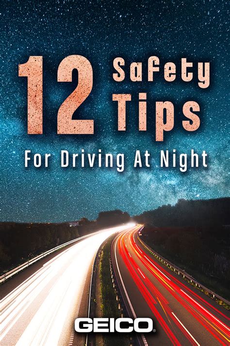 12 Safety Tips For Driving At Night | Safety tips, Driving, Night driving