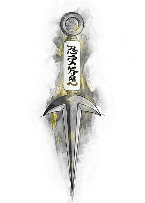 Minato Flying Kunai Anime & Manga Poster Print | metal posters ...