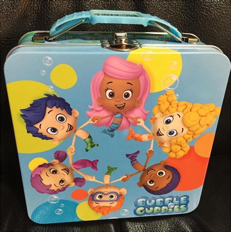 Nickelodeon Bubble Guppies Metal Lunch Style Snack Box Blue New Free US ...