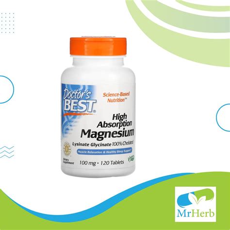 Doctor’s Best Magnesium Glycinate, 120 tablets – Mr Herb