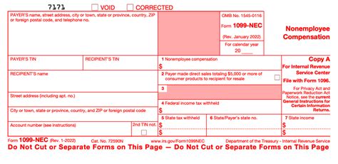 Printable 1099 Nec Form 2023 - Printable Forms Free Online