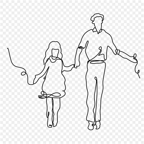 Line Father And Daughter Drawing Parent Child Relationship, Father ...