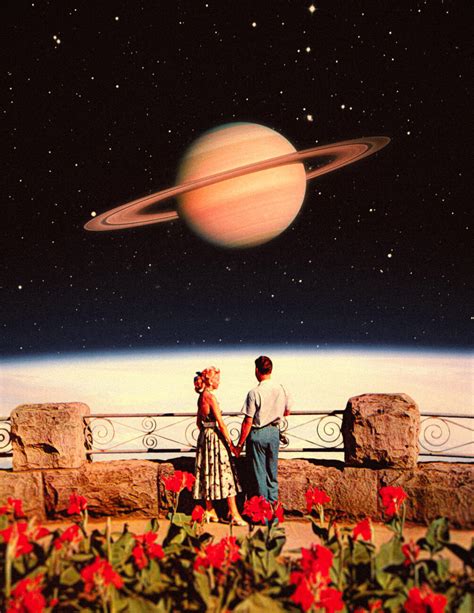 Wall Art Print | Space Love - Retro-Futuristic Romantic Design Art ...