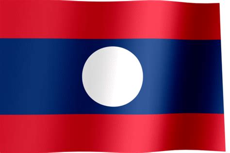 Flag of Laos (GIF) - All Waving Flags