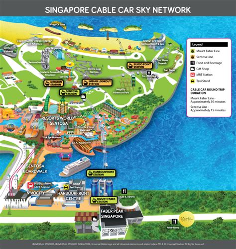 Sentosa Cable Car Map