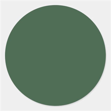 Dark Emerald Green Solid Color Classic Round Sticker | Zazzle.com