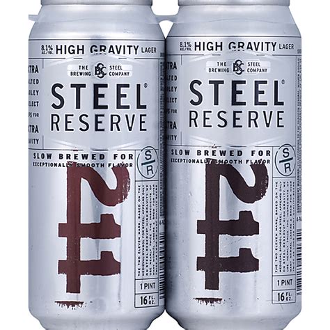 Steel Reserve High Gravity Malt Liquor, Beer, 4 Pack, 16 fl. oz. Cans ...