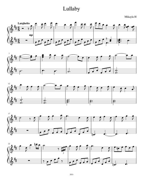 Lullaby Sheet music for Piano (Solo) | Musescore.com