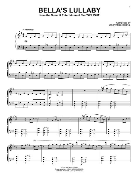 Bella's Lullaby | Sheet Music Direct